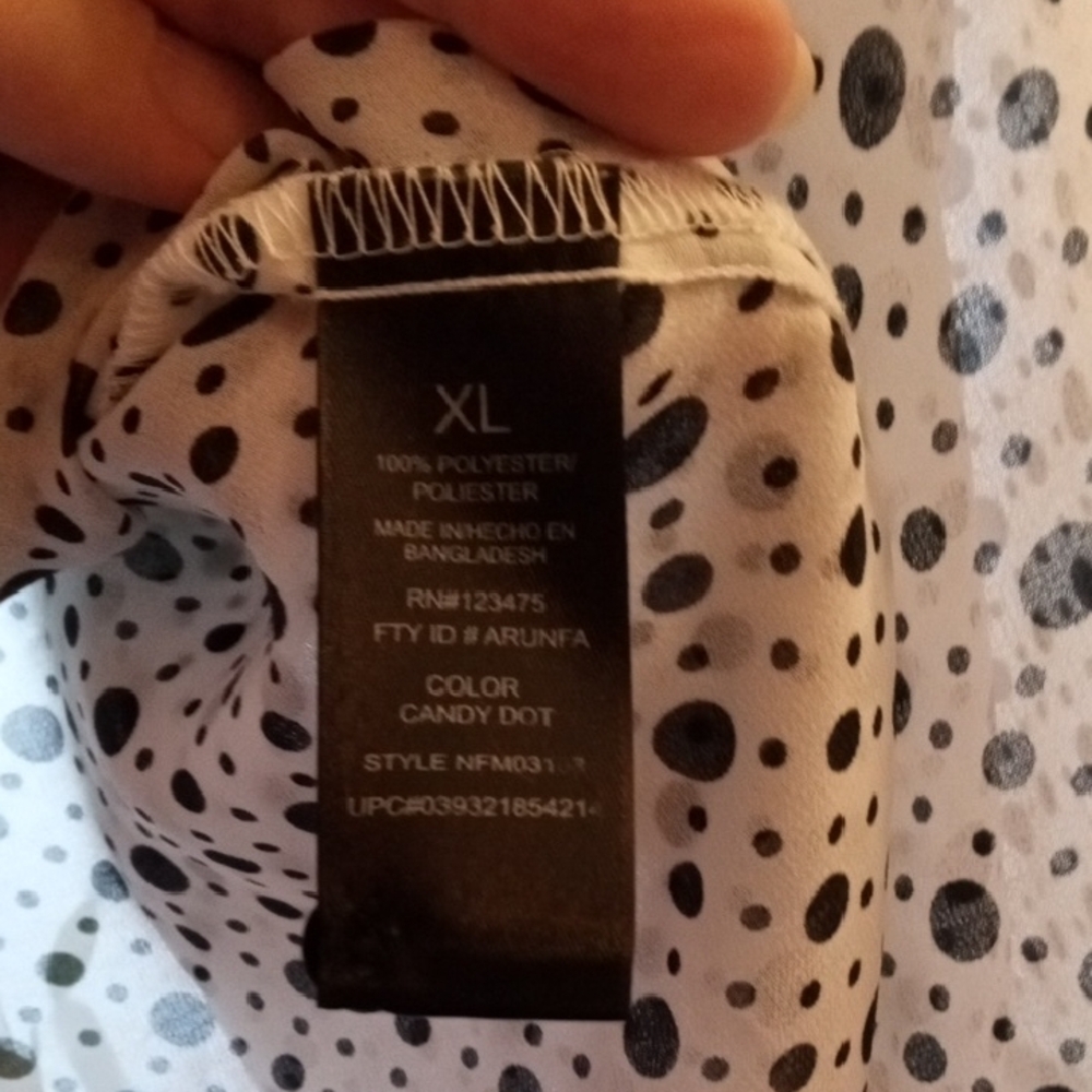 🇺🇸 Sale! 30% Off 3 Items Nicole Miller Sheer Polka Dot Blouse - Picture 3 of 6